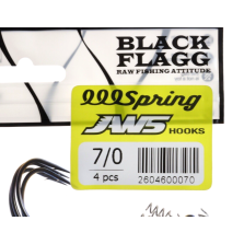 BLACK FLAGG - SPRING JAWS HOOKS - Size 7/0 - 4 pezzi - AZ834