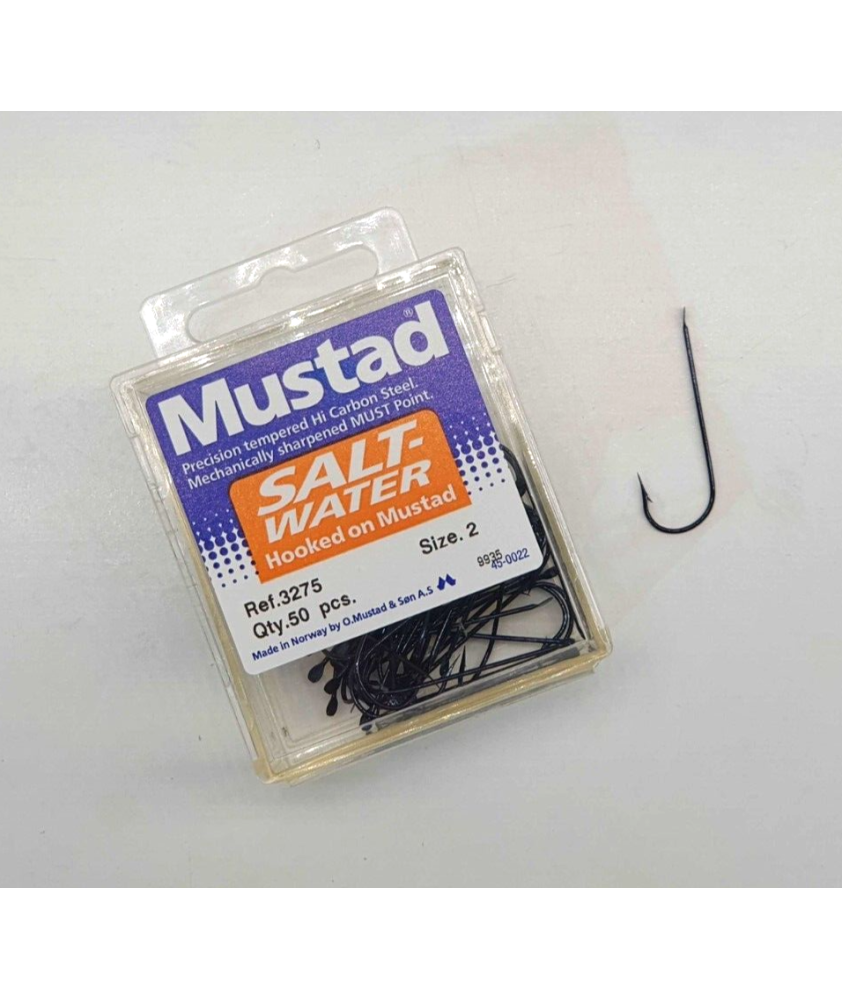 Ami MUSTAD Salt Water- Ref. 3275 - Size 2 - Pezzi 50 - Blu - EF365