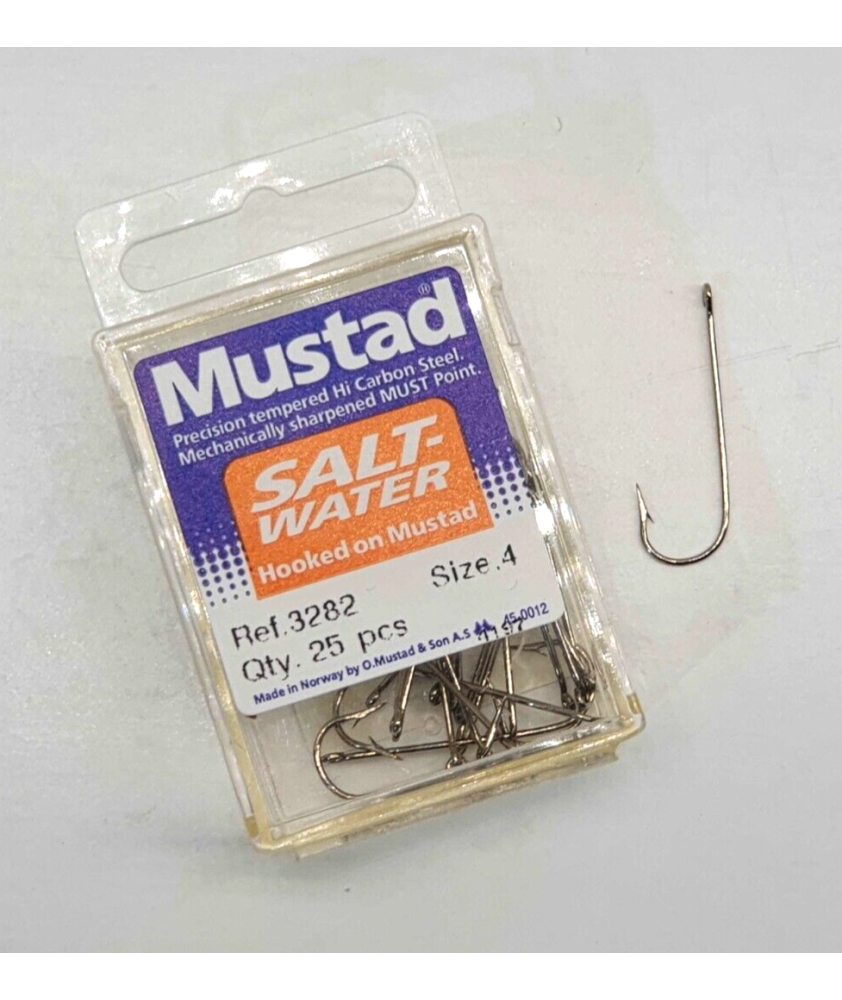 Ami con occhiello MUSTAD Salt Water- Ref. 3282 - Size 4 - Pezzi 25 - EF366