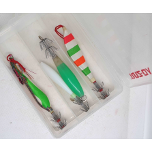 Lotto Totanare Squid Egi + Box - Offerta Stock Recupero alluvione EF317