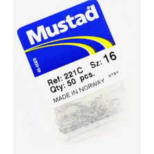 2 Pacchetti Ami MUSTAD Ref.221C - Size 16 - Pezzi 100 in totale - EF380