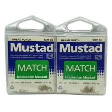 2 Bustine da 25 pezzi - Ami MUSTAD Match - Ref. 12498 - Size 20 - EF389