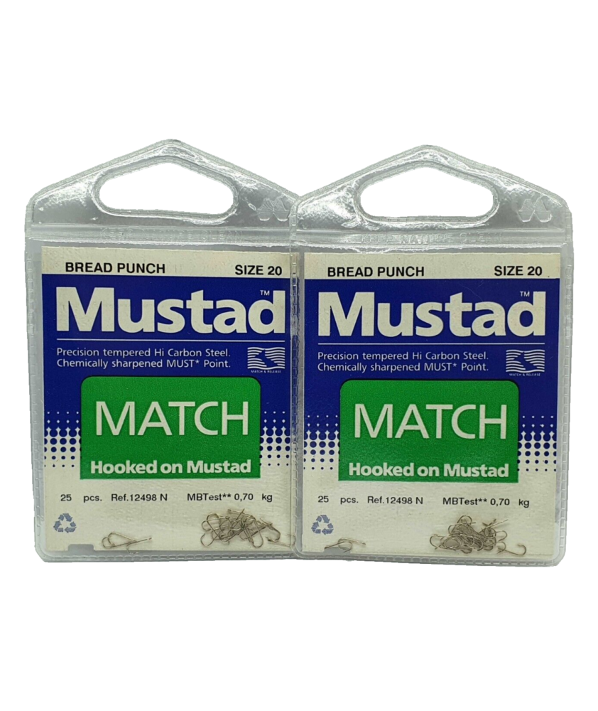 2 Bustine da 25 pezzi - Ami MUSTAD Match - Ref. 12498 - Size 20 - EF389