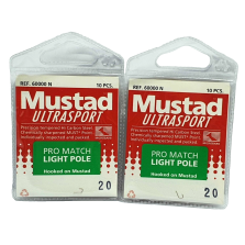 2 Bustine da 10 pezzi - Ami MUSTAD Ultrasport - Ref. 60000N - Size 20 - EF390