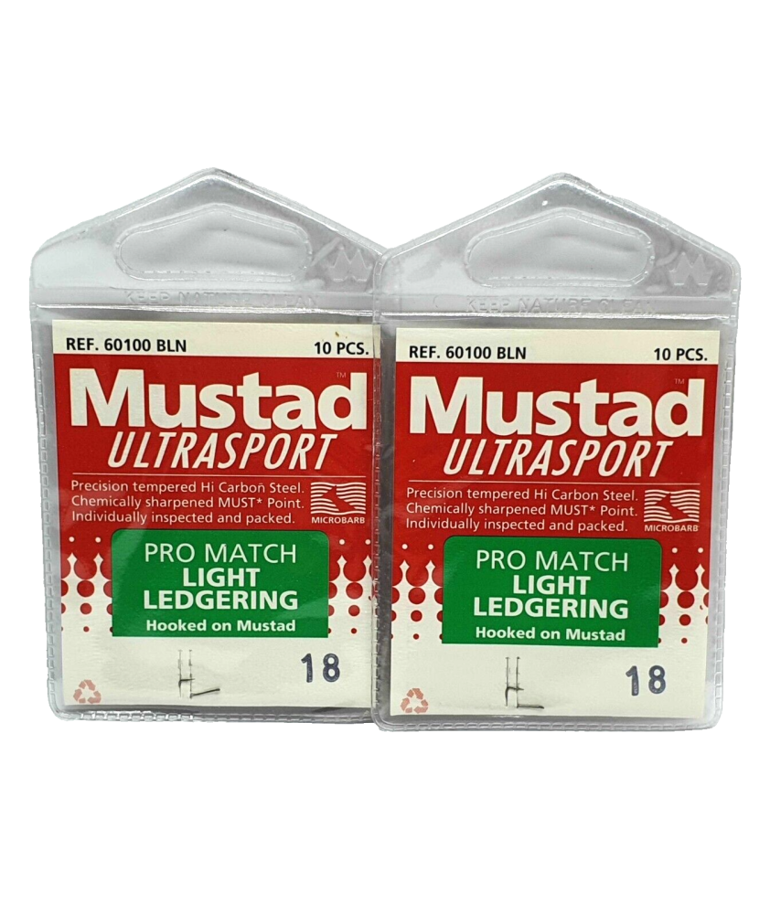 2 Bustine da 10 pezzi - Ami MUSTAD Ultrasport - Ref. 60100BLN - Size 18 - EF392