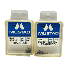 2 Pacchetti da 50 pezzi - Ami MUSTAD Trabucco - Ref. 90310 - Size 24 - EF394