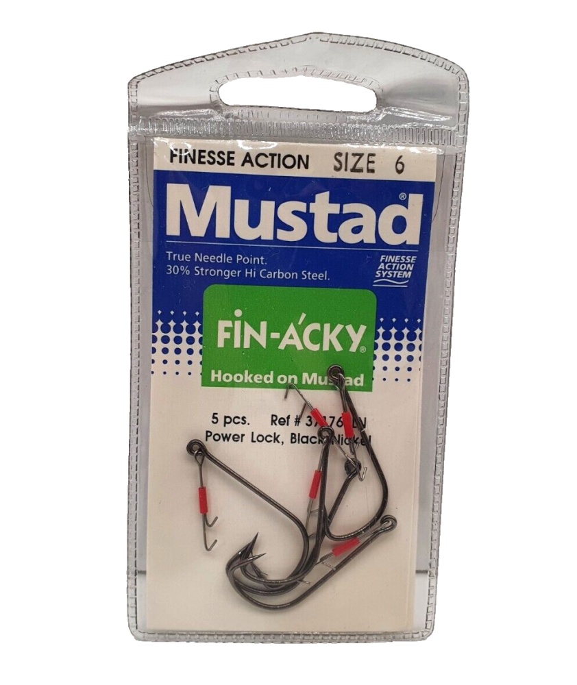 Ami MUSTAD Finesse Action - Ref. 37176BLN - Size 6 - Pezzi 5 - Black Bass EF401