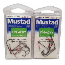 2 Bustine da 5 Pezzi - Ami MUSTAD - Ref. 37176BLN - Size 6 - Black Bass EF402