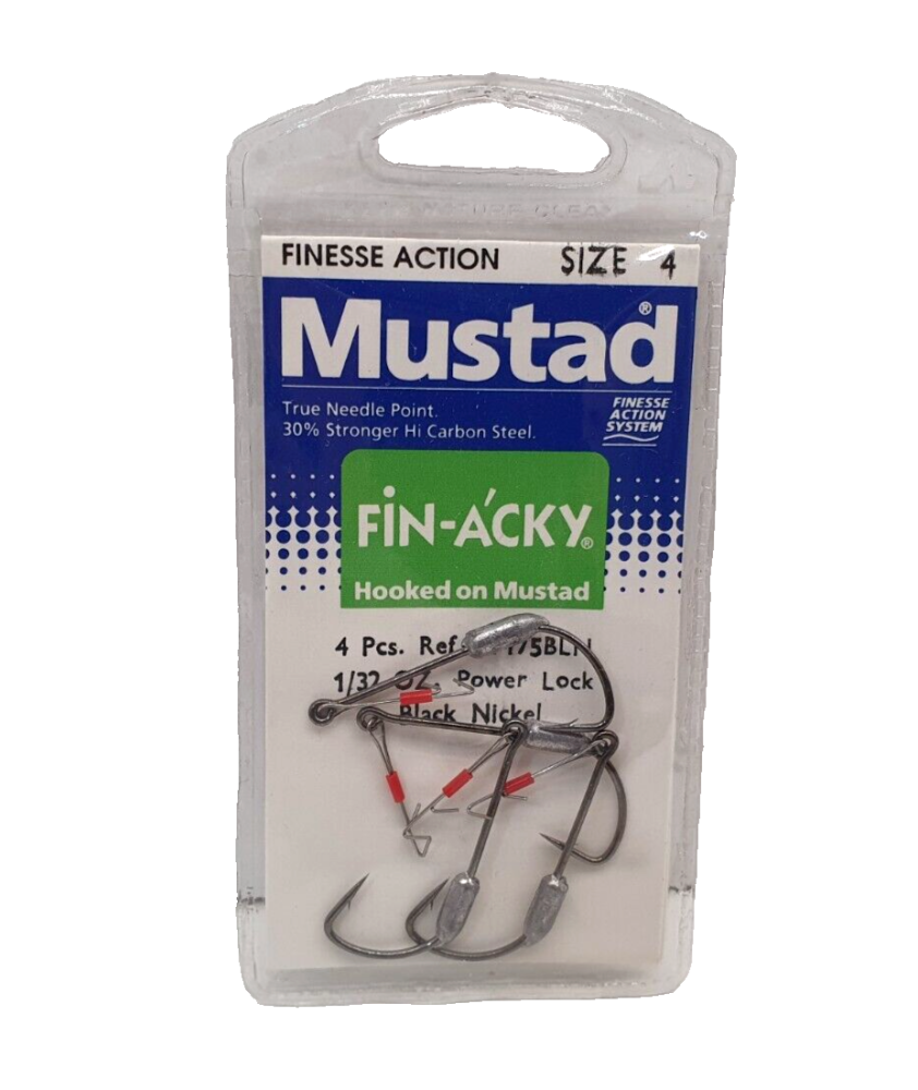 Ami MUSTAD - Ref. 37175BLN - Size 4 - Pezzi 4 - Black Bass EF404