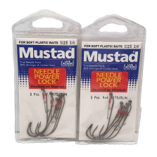 2 Bustine da 5 Pezzi - Ami MUSTAD - Ref. 91752BLN - Size 2/0 - Black Bass EF407