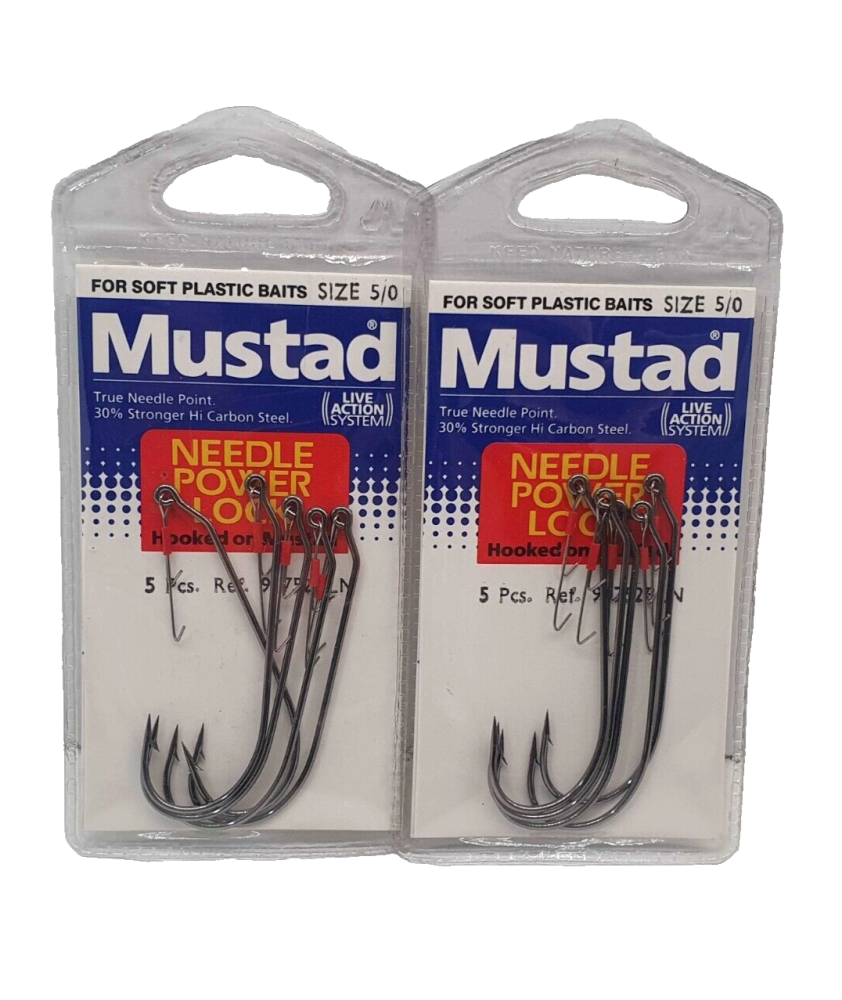 2 Bustine da 5 Pezzi - Ami MUSTAD - Ref. 91752BLN - Size 5/0 - Black Bass EF411