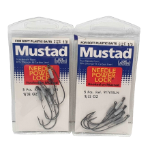 2 Bustine da 5 Pezzi - Ami MUSTAD - Ref. 91761BLN - Size 1/0 - Black Bass EF413