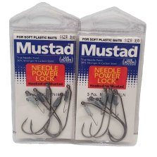 2 Bustine da 5 Pezzi - Ami MUSTAD - Ref. 91761BLN - Size 3/0 - Black Bass EF415