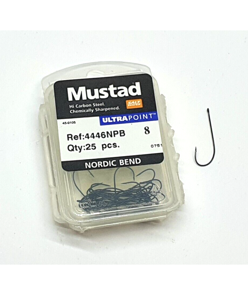 Ami con occhiello MUSTAD Ultra Point - Ref. 4446NPB - Size 8 - Pezzi 25 - EF420