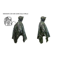 Poncho impermeabile antipioggia antivento leggero - poliestere UNISEX - AZ876B