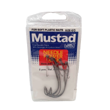 2 Bustine da 5 Pezzi - Ami MUSTAD - Ref. 91752BLN - Size 4/0 - Black Bass EF409