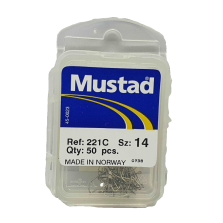 2 Pacchetti da 50 Ami MUSTAD - Ref. 221C - Size 14 - EF417