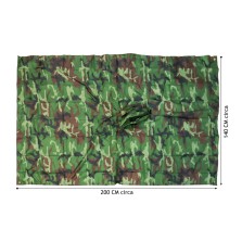 Poncho impermeabile design militare - poliestere UNISEX - con custodia - AZ876A