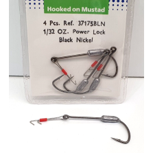 Ami MUSTAD - Ref. 37175BLN - Size 4 - Pezzi 4 - Black Bass EF404