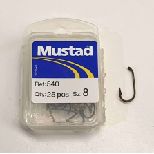 2 Pacchetti da 25 Pezzi - Ami con occhiello MUSTAD - Ref. 540 - Size 8 - EF422