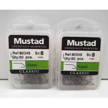 2 Pacchetti da 50 Pezzi - Ami MUSTAD - Ref. 90345 - Size 8 - EF426