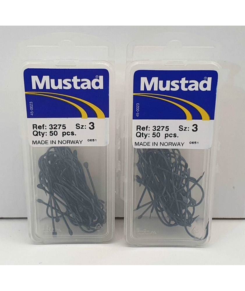 2 Pacchetti da 50 Pezzi - Ami MUSTAD - Ref. 3275 - Size 3 - EF427