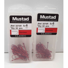 2 Pacchetti da 50 Pezzi - Ami MUSTAD - Ref. 3275R - Size 6 - EF428