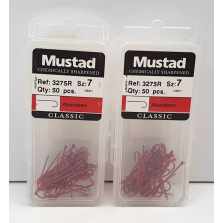 2 Pacchetti da 50 Pezzi - Ami MUSTAD - Ref. 3275R - Size 7 - EF429